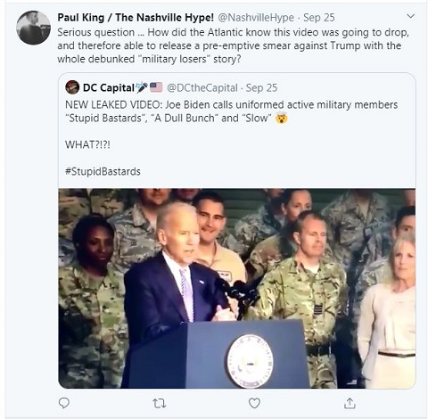Biden calls troops "Stupid Bastards"