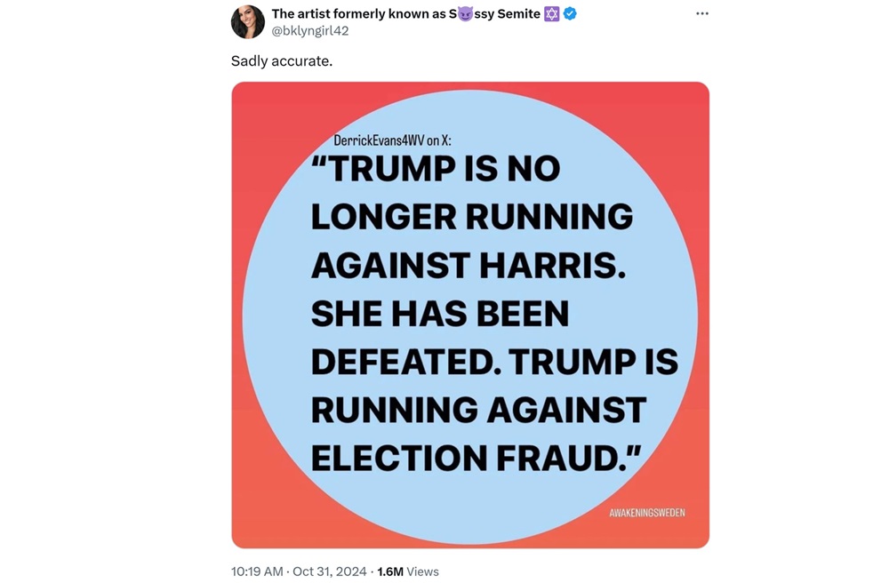 Trump Running Against Election Fraud